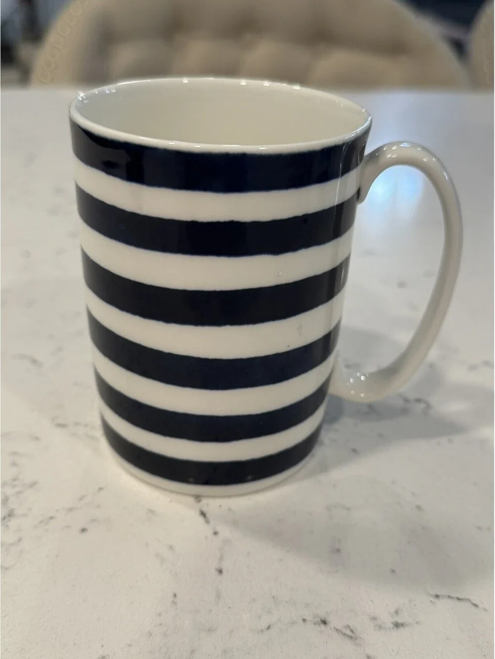 Kate Spade New York Charlotte Street North Coffee Mug Cup Navy NWOT